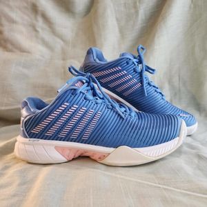 K-Swiss Blue Women's Hypercourt Express Dura Wrap Flex Surgelite Sneakers Sz-8.5